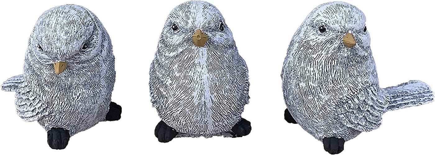 Stone and Style Gartenfigur Frostfeste Steinfiguren 3er-Set Vogel mittel Bild 2