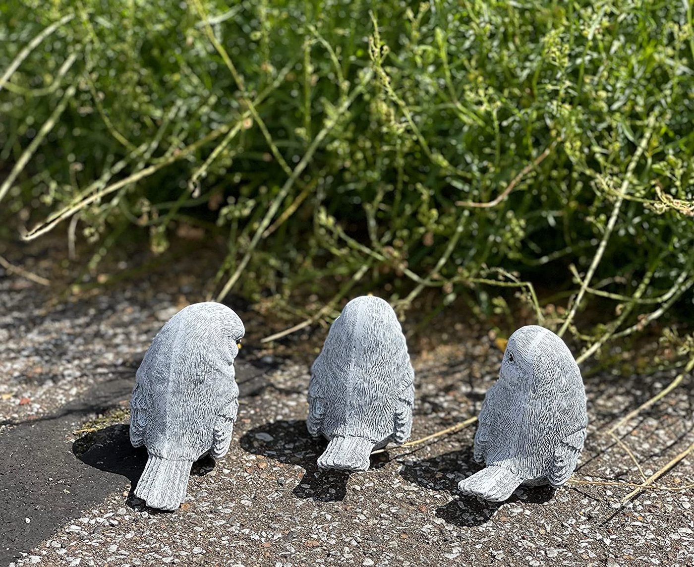 Stone and Style Gartenfigur Frostfeste Steinfiguren 3er-Set Vogel mittel Bild 3