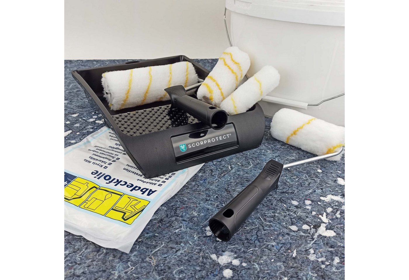 Scorprotect® Farbroller Renovierer-Maler-Set 8-teilig