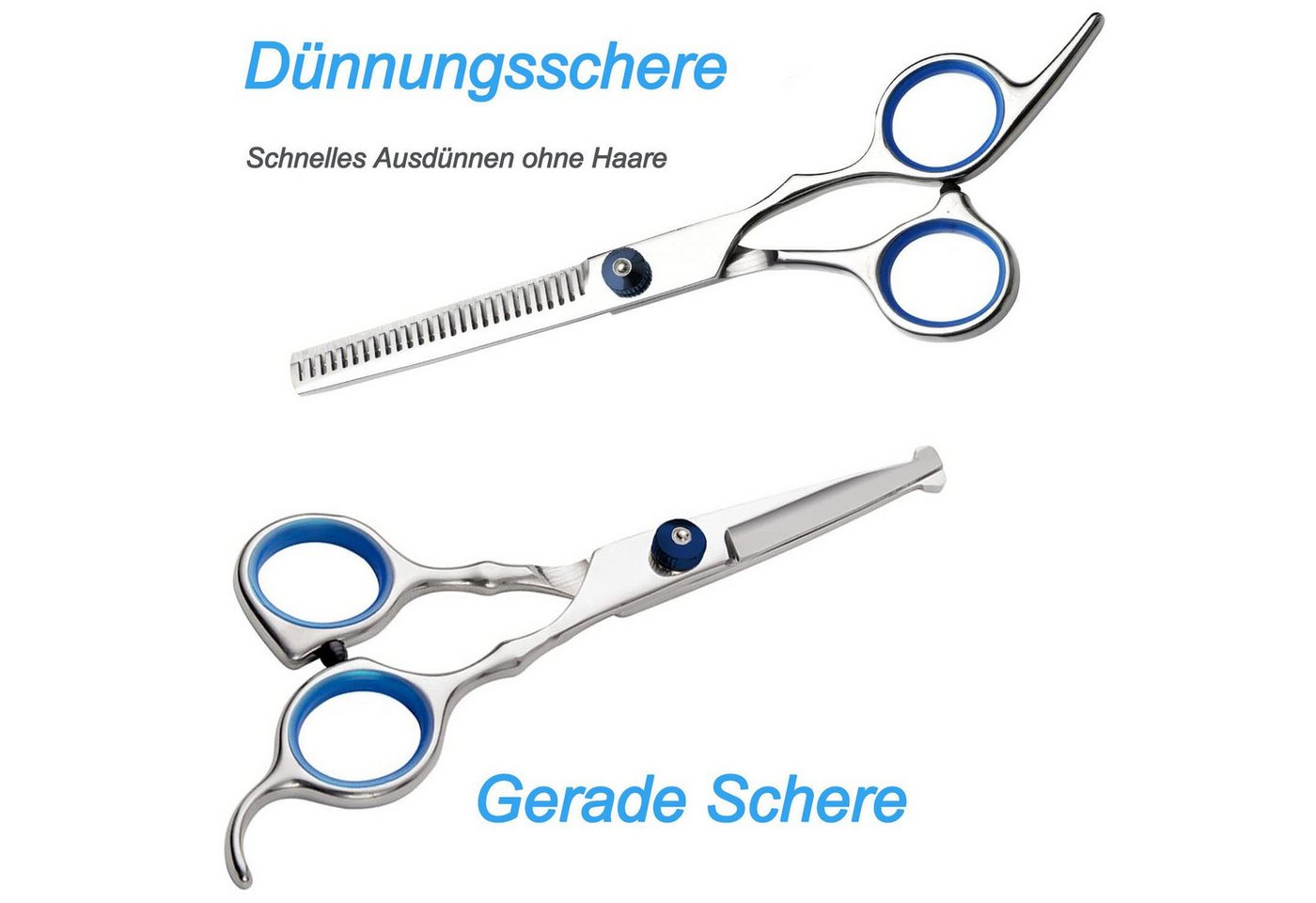 POPOLIC Scheren-Set Haarschere »Profi 6-7 Zoll Fellschere Hunde Set, (7-tlg., Hundepflegeschere), Sichere, kratzfeste Schere mit abgerundeter Spitze
