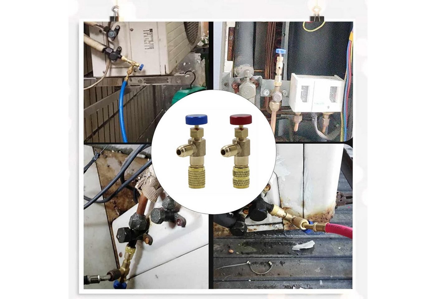 FELIXLEO Absperrventil Kältefüller Schnellkupplung 2 Stück Adapter R410A R22, (1-tlg) Bild 3