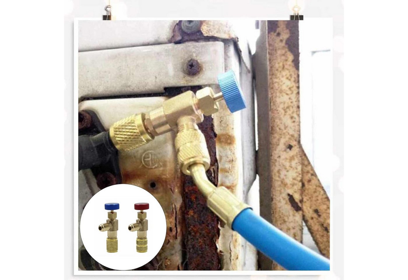 FELIXLEO Absperrventil Kältefüller Schnellkupplung 2 Stück Adapter R410A R22, (1-tlg) Bild 4
