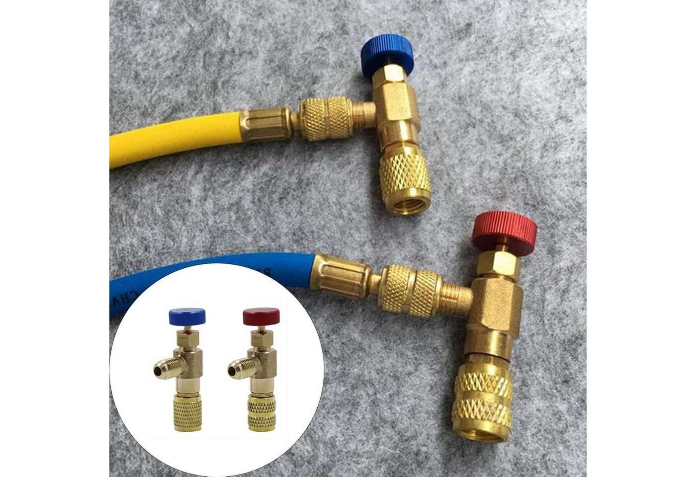 FELIXLEO Absperrventil Kältefüller Schnellkupplung 2 Stück Adapter R410A R22, (1-tlg) Bild 5