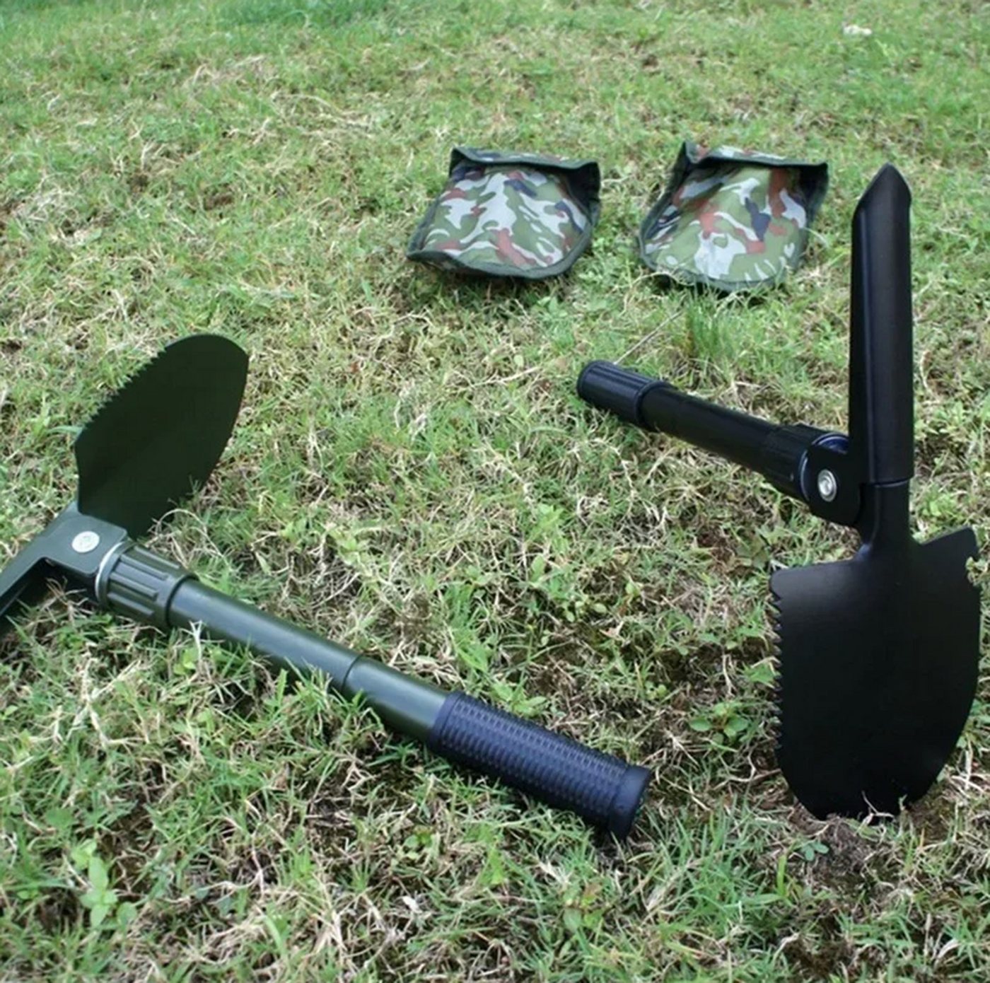 ibettertec Spaten Klappschaufel Multifunktions Klappschaufel 4-in-1 Multifunktions, (Schneeschaufeln Jagen Garten Wandern Camping, 1-St., Mini Schwarz 42cm 4-in-1 Multifunktions), 4-in-1 Multifunktions Klappschaufel 42cm Schwarz Camping Garten Bild 3