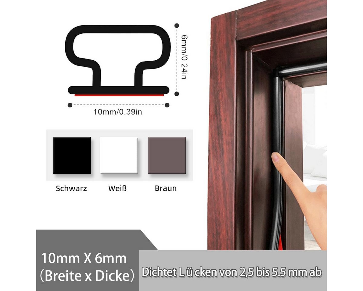 FELIXLEO Dichtungsband Türdichtung Dichtungsband Selbstklebend, Flexibel, Wasserdicht 6M, (1-St) Bild 5