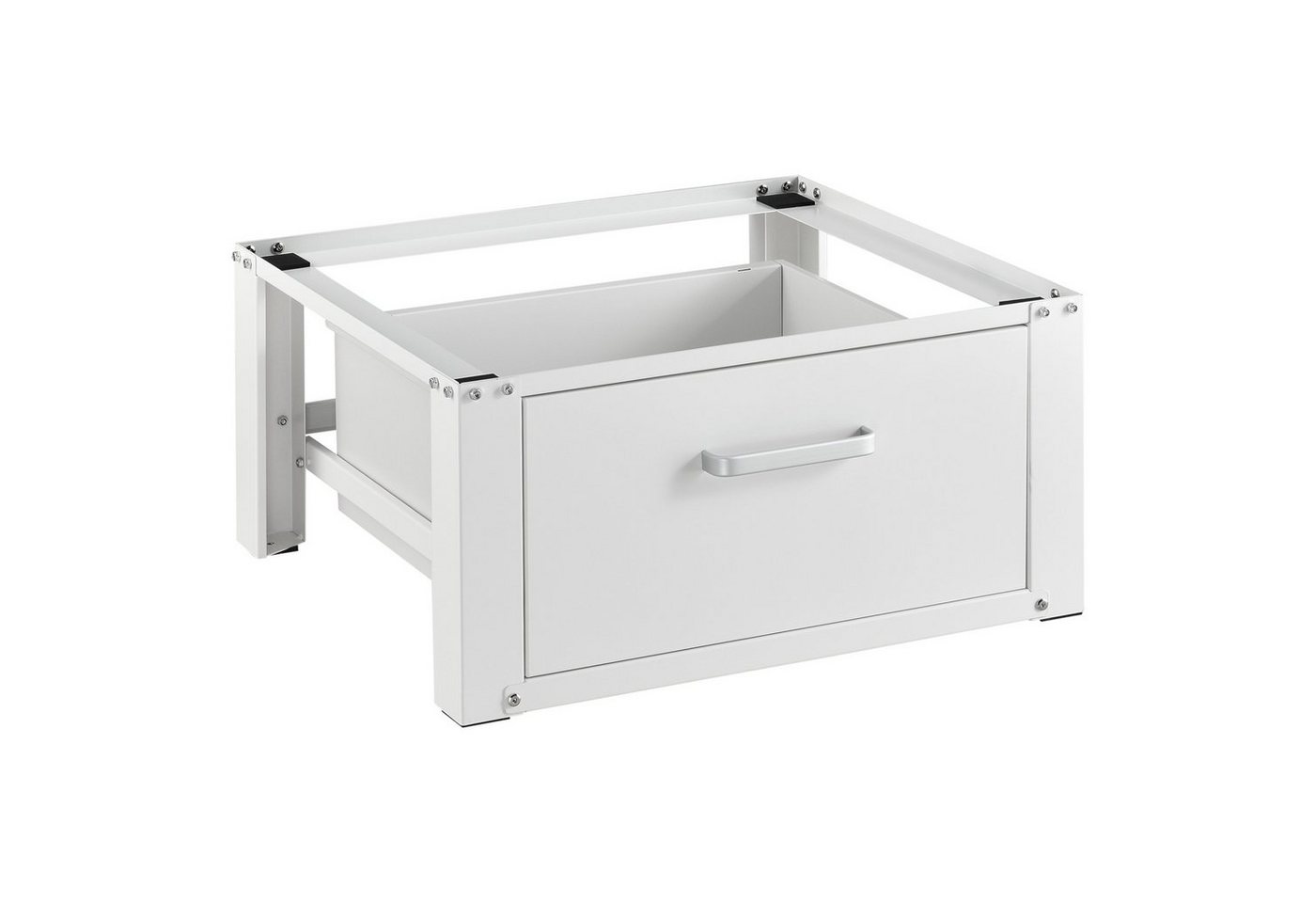 en.casa Waschmaschinenunterschrank »Comfortixx« mit Schublade 63x54x31cm Weiß Bild 3