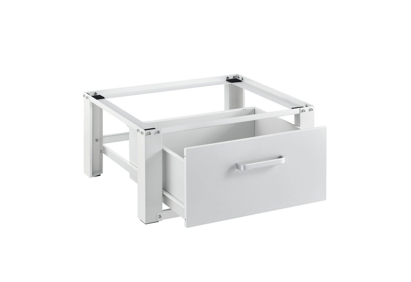 en.casa Waschmaschinenunterschrank »Comfortixx« mit Schublade 63x54x31cm Weiß Bild 5