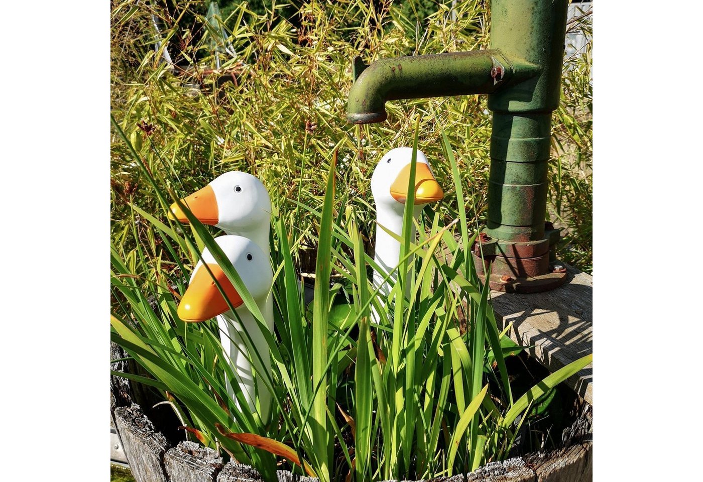 UNUS GARDEN Gartenstecker Gartenfigur Gänse Gartenstecker Gans (2-St., 2x Klein) lustige Gartenfiguren, Beetstecker, für draußen Bild 2
