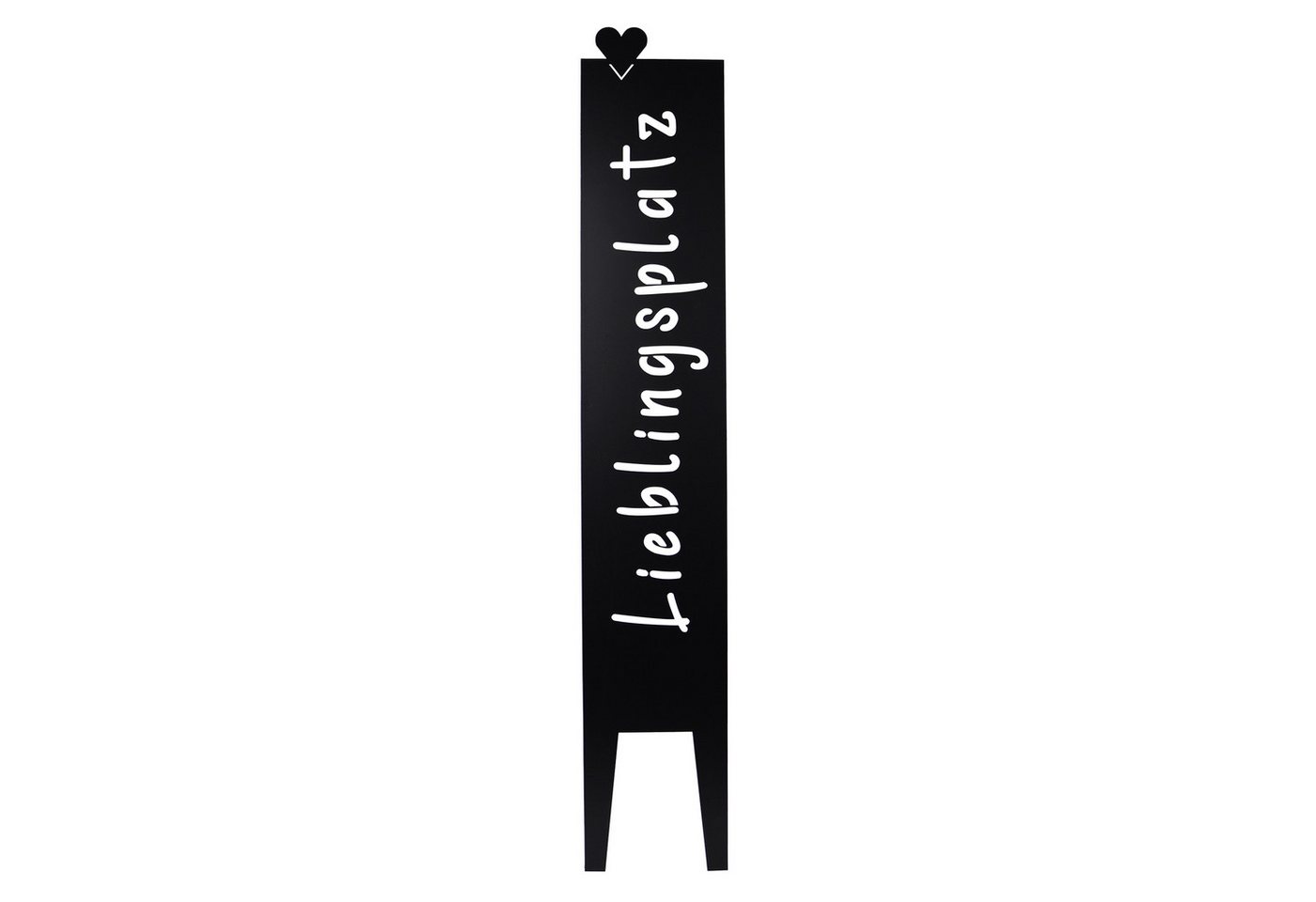 UNUS GARDEN Gartenstecker Gartenstecker groß Schild Lieblingsplatz Metallschild (1-St., ca. 115 x 19,5 cm (HxB) - Schwarz) Gartenschild Dekospruch Deko Lieblingsplatz