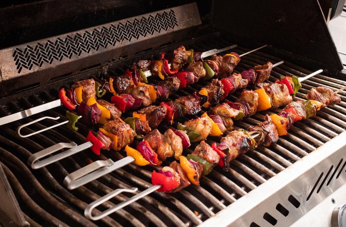 Drehkorb Grillfürst Edelstahl Schaschlikset für Drehspieße - mit 6 Spießen, 60 cm Bild 3