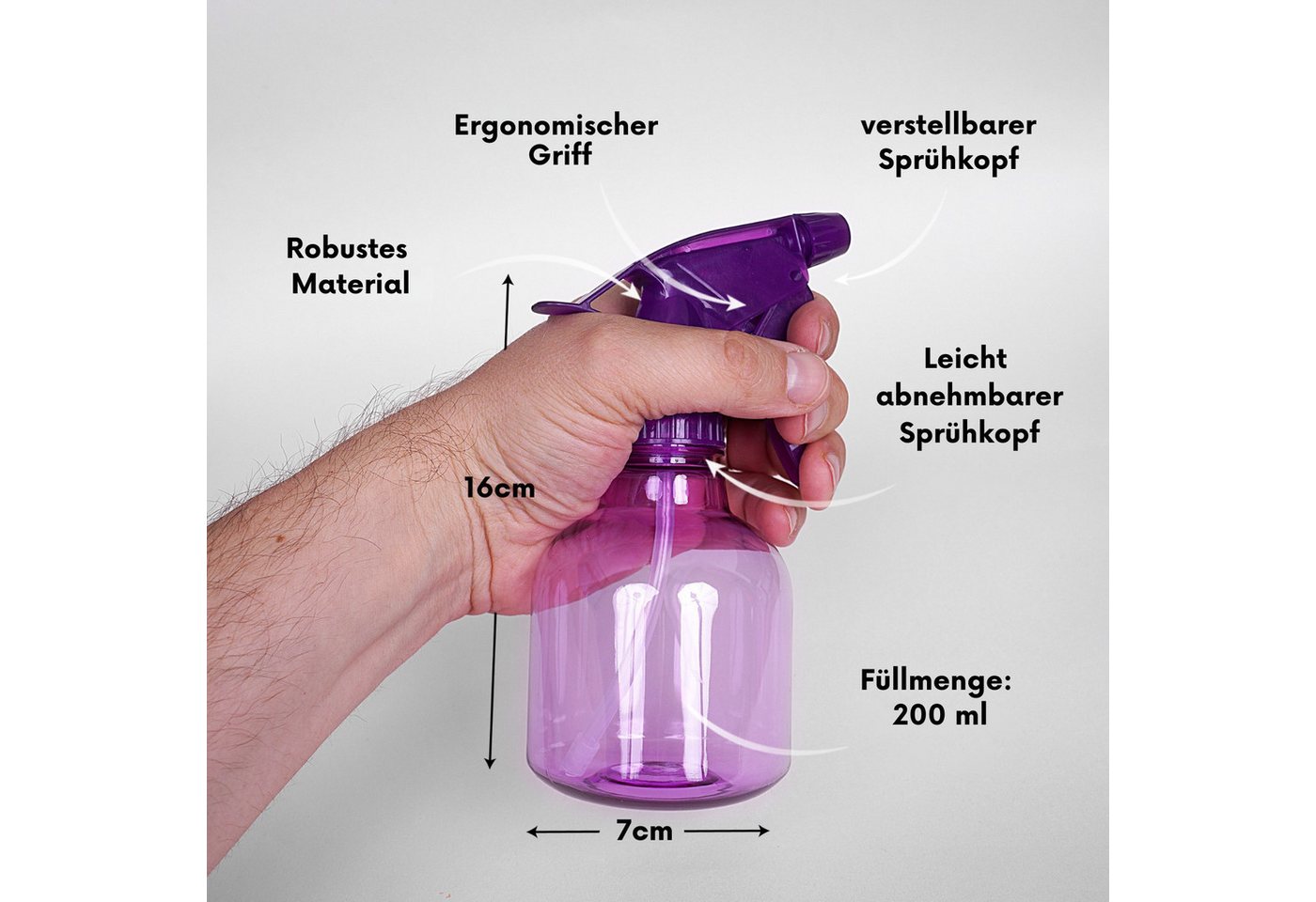 Dilara Sprühflasche Sprühflaschen klein für Pflanzen, Blumen, Friseurbedarf Sprühflaschen, (10-tlg), Ein Sprüher für alles – präzise, vielseitig, leicht in der Hand Bild 3