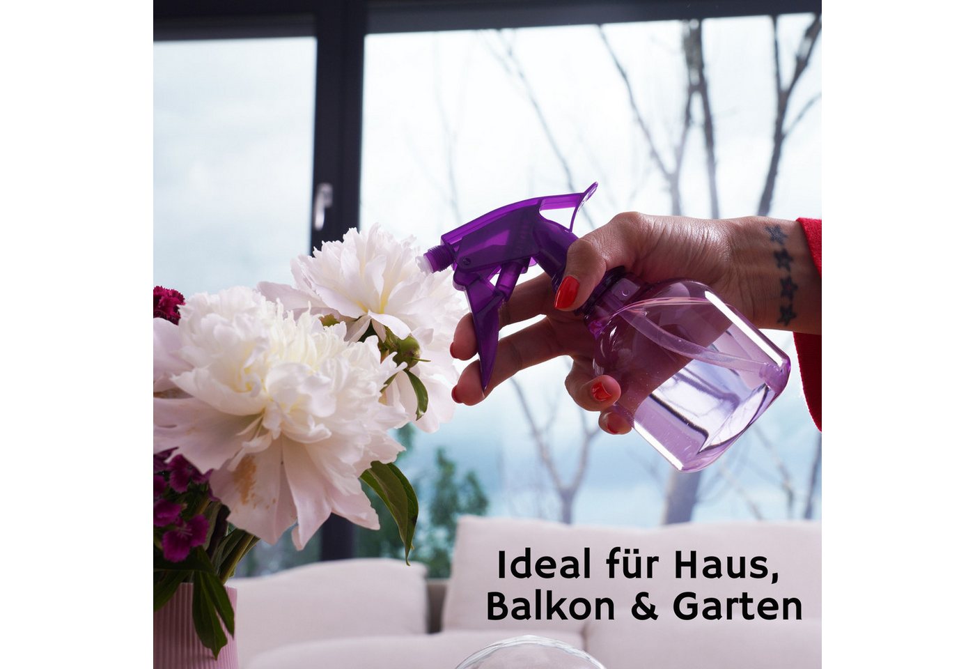 Dilara Sprühflasche Sprühflaschen klein für Pflanzen, Blumen, Friseurbedarf Sprühflaschen, (6-tlg), Ein Sprüher für alles – präzise, vielseitig, leicht in der Hand Bild 2