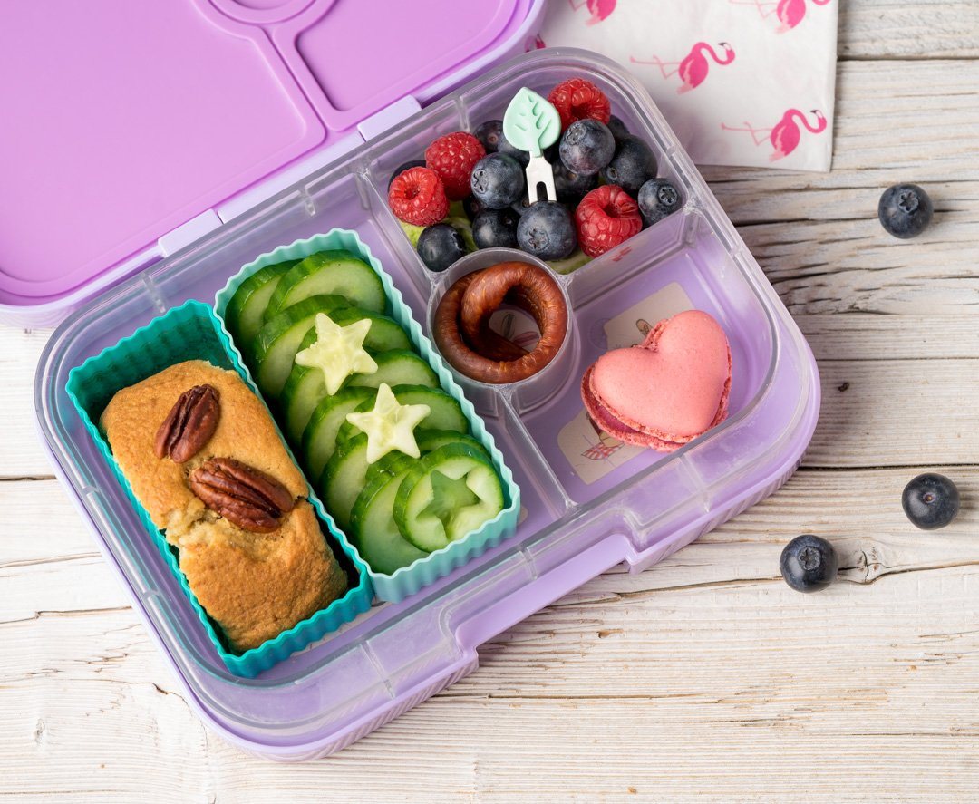 LEKKABOX Partyspieße Bento Food Picks, 4er Set (Gartenzauber) - Fingerfood Spieße Piekser, Extra klein – passen auch in die Brotdose