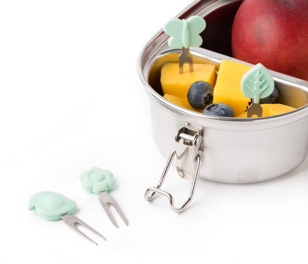 LEKKABOX Partyspieße Bento Food Picks, 4er Set (Gartenzauber) - Fingerfood Spieße Piekser, Extra klein – passen auch in die Brotdose Bild 5