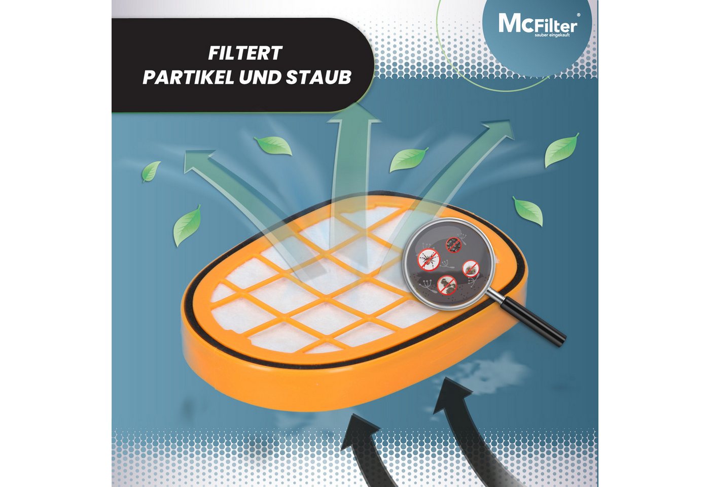 McFilter Ersatzfilter 3 Staubsaugerfilter, Zubehör für Philips SpeedPro Max Aqua, Plus XC8045, Filter gegen Feinstaub, Alternative für FC5005/01 Bild 2