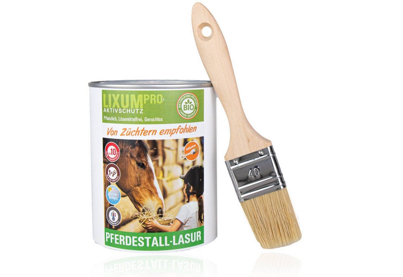 LIXUM Holzschutzlasur LIXUM Pro Biologische Pferdestall Lasur Bild 2