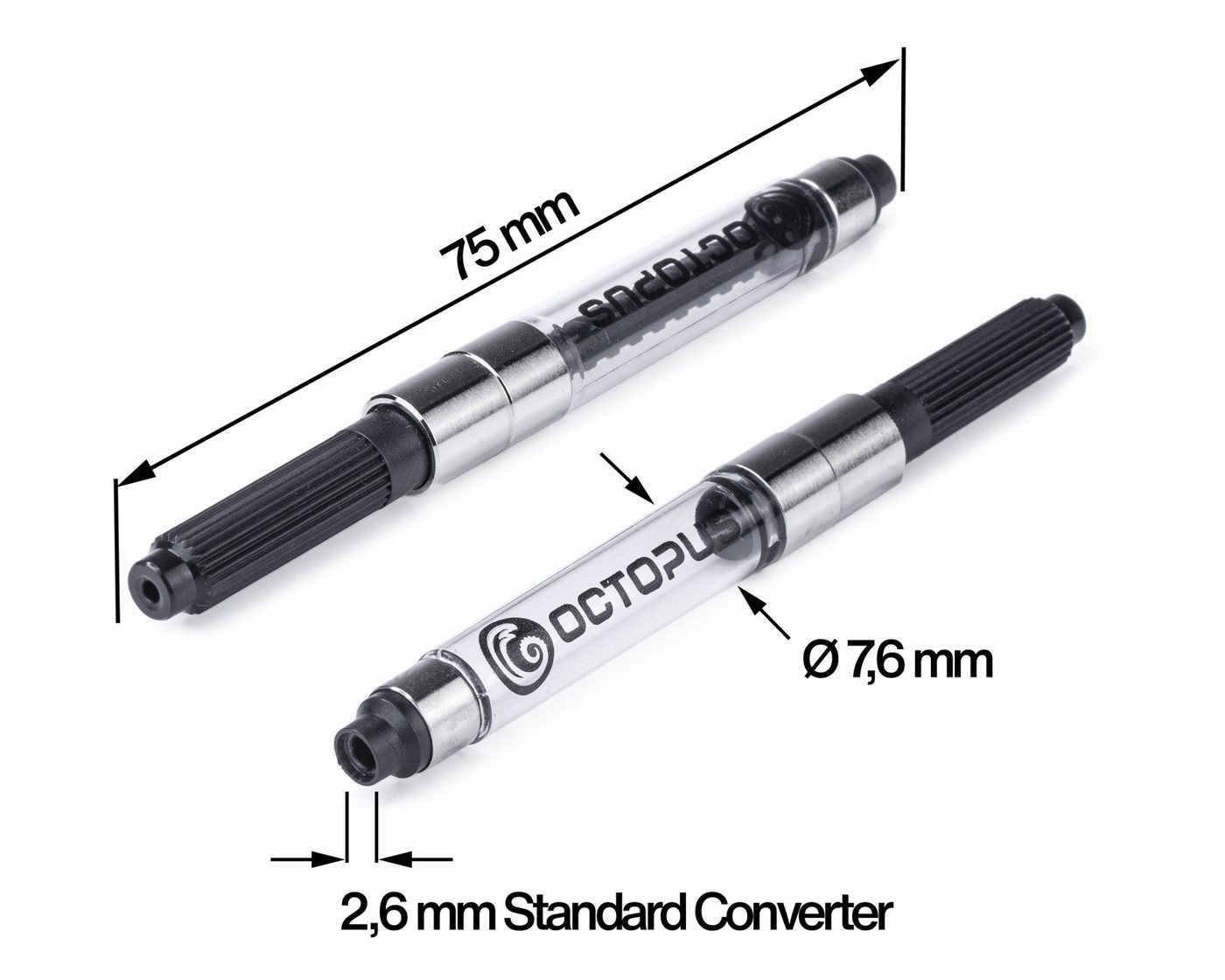 OCTOPUS Fluids Füllhalter 2x Standard Kolben-Konverter für Füllhalter, mit 2,6 mm Öffnung, (2-tlg) Bild 4