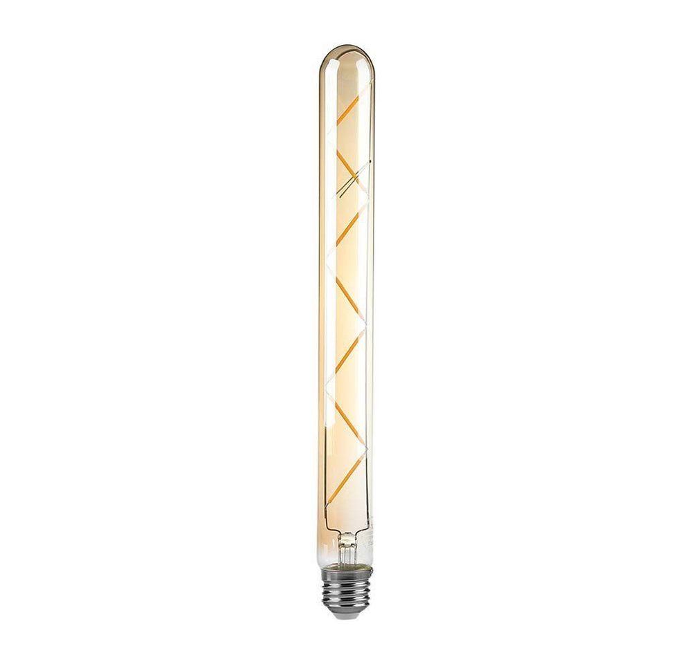 V-TAC LED-Leuchtmittel 7 W LED Leuchtmittel Filament Nostalgie E27 Stableuchte Form T30 Ø, Warmweiß, E27 sockel Ø 30 mm Länge 30 cm T30 7w 2200 Kelvin Bild 2