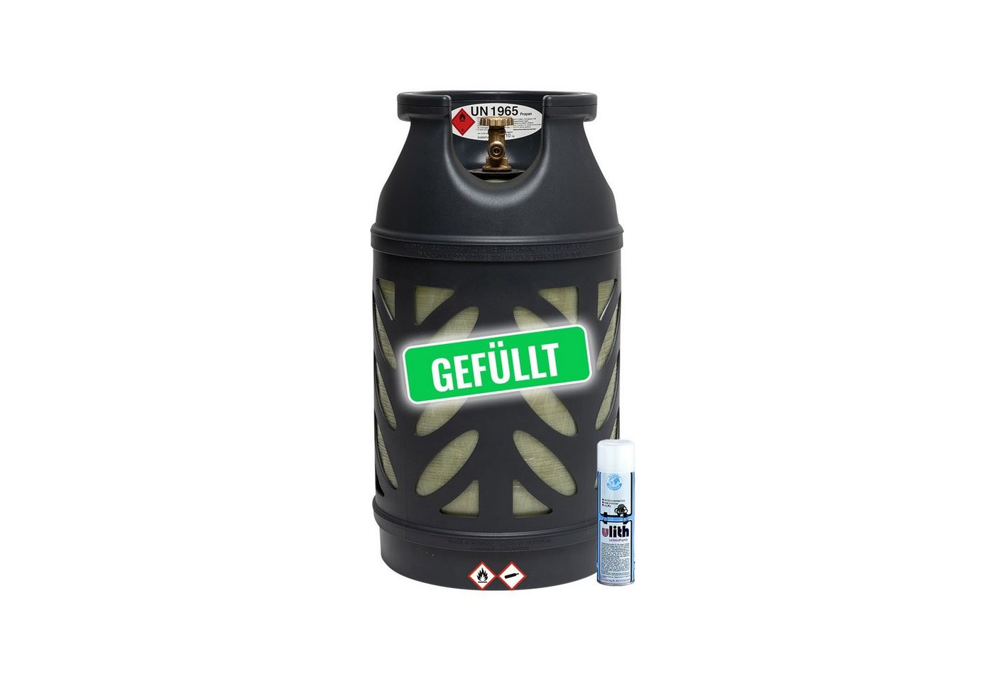 BlueCraft Gas, 1x 10 kg Composite Propangasflasche gefüllt inkl. Lecksuchspray Bild 3