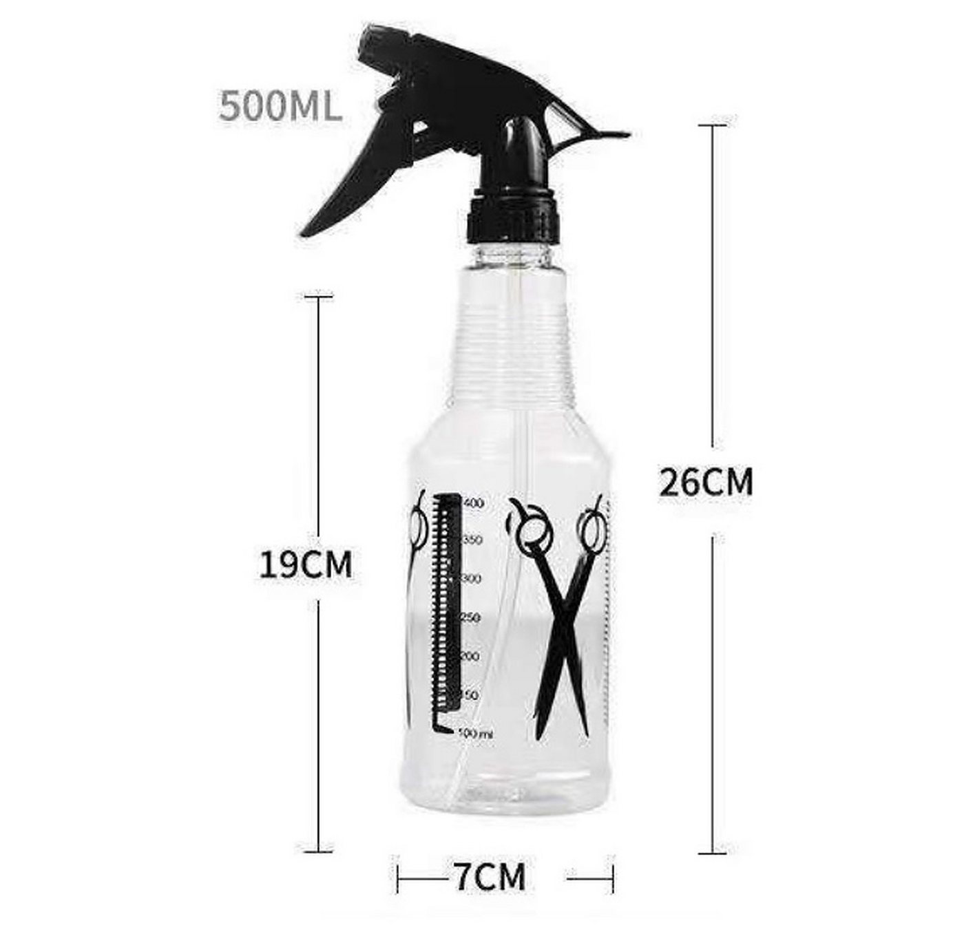 BAYLI Sprühflasche Sprühflasche Friseur - 500ml Handsprüher für Haare - Zerstäuber Sprayf