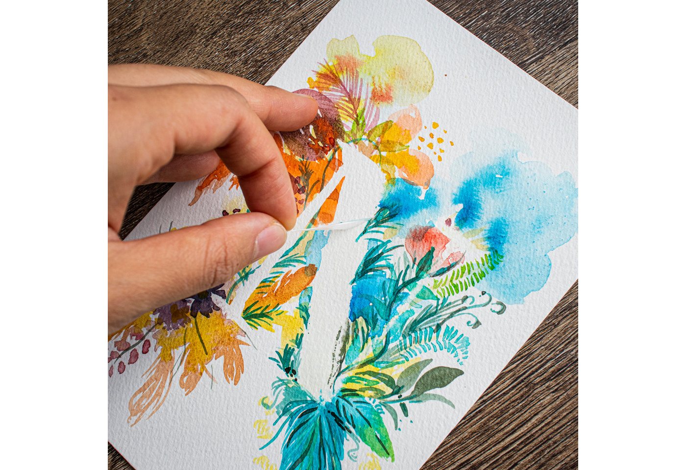 Mont Marte Aquarellfarbe Aquarell Maskiergummi flüssig 120 ml, Masking Fluid, Abdeckfirnis, abziehbares Rubbelkrepp für präzise & kantenscharfe, nicht färbend Bild 2