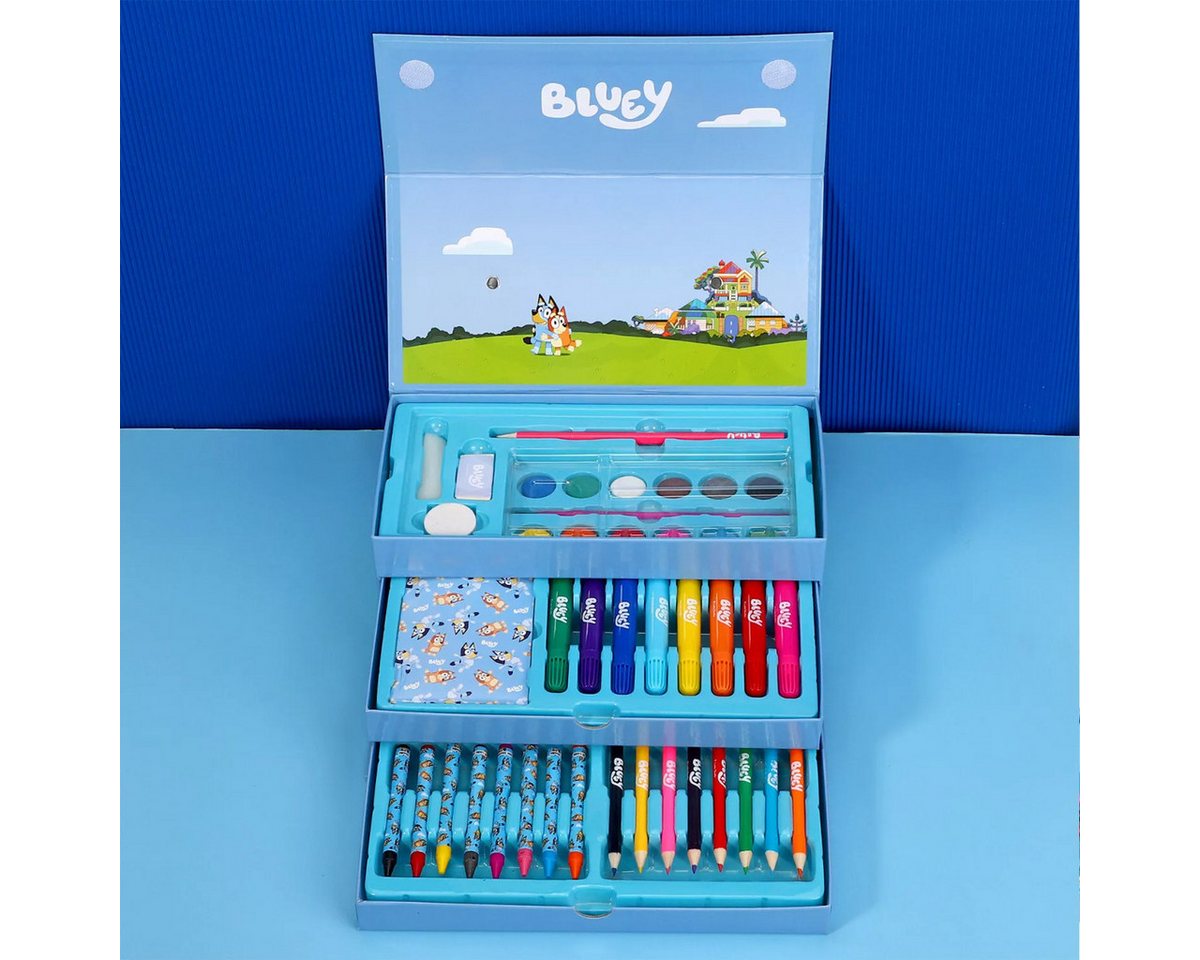 Bluey Farbkasten Schreibwaren- & Malset – Farbenfrohes Pastelfarben Set