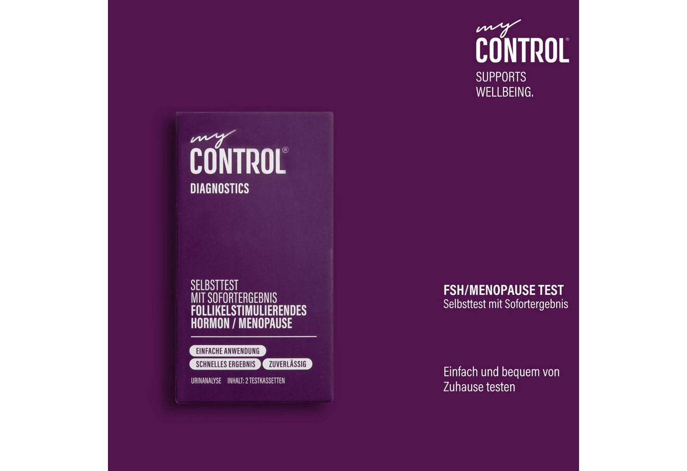 my Control® Fertilitätsset Diagnostics Selbsttest mit Sofortergebnis FSH/Menopause Test, 1-tlg. Bild 4