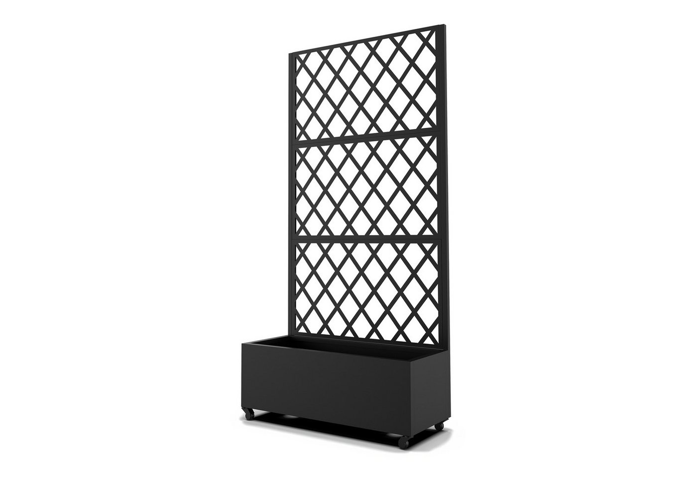 casa.pro Blumenkasten, mit Trennwand »Malja« Rankhilfe Stahl 190x82x38 cm Schwarz Bild 5