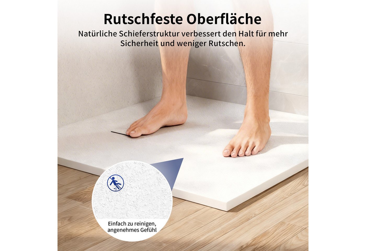 DeerValley Duschwanne DeerValley Duschwanne 120x90cm – SMC rutschfest mit Ablaufgarnitur, 90*90cm, SMC, Set, Duschwanne mit Ablaufgarnitur und Abdeckung, SMC Duschwanne 90x90 rutschfest mit Ablauf Bild 2