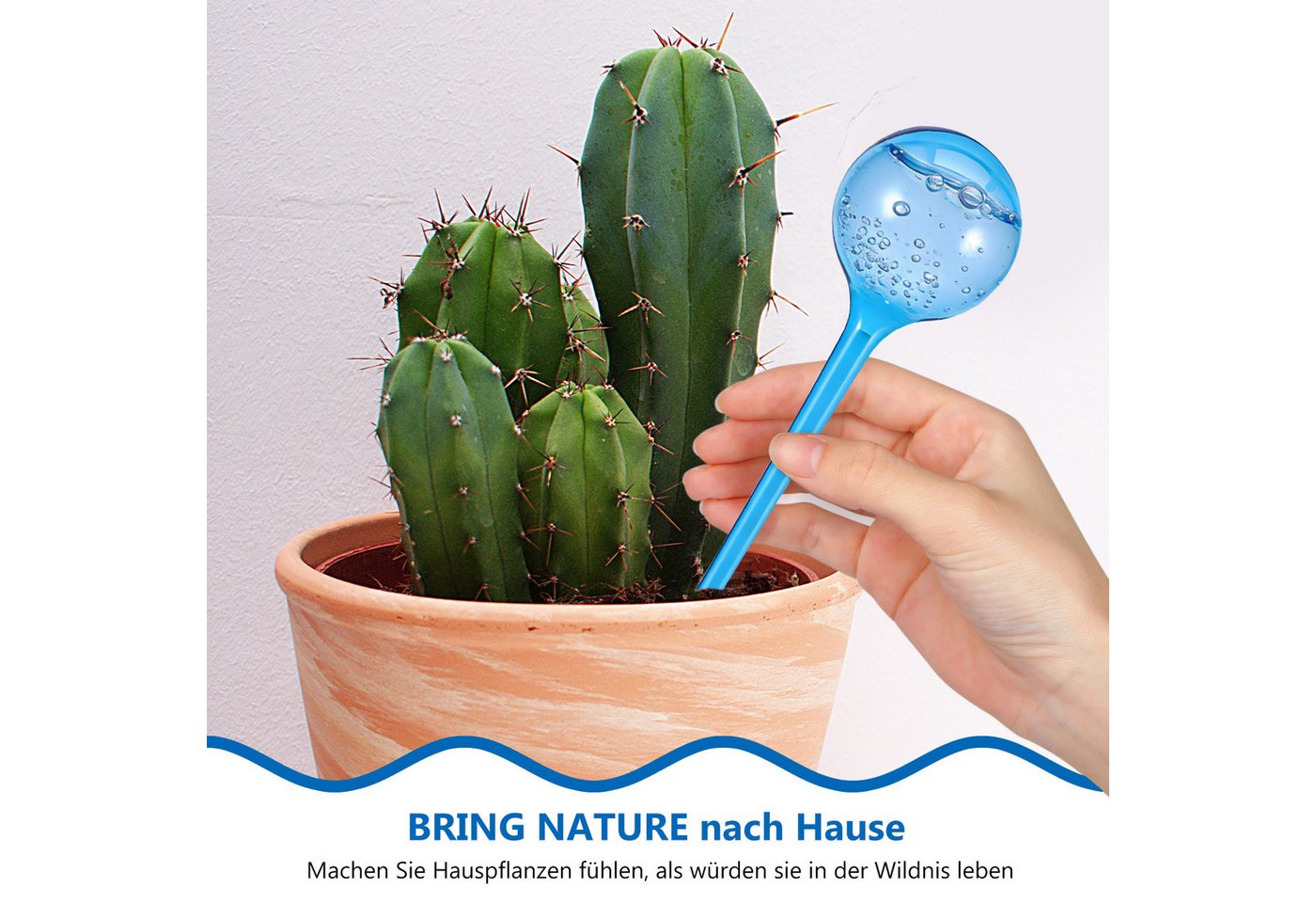 BlingBin Bewässerungskugel 8 Stück automatische Bewässerungssystem Wasserkugel-Bewässerungsgerät, Topfpflanzen Selbstbewässerung PVC Bewässerung-Kugeln Wasserspender Bild 3