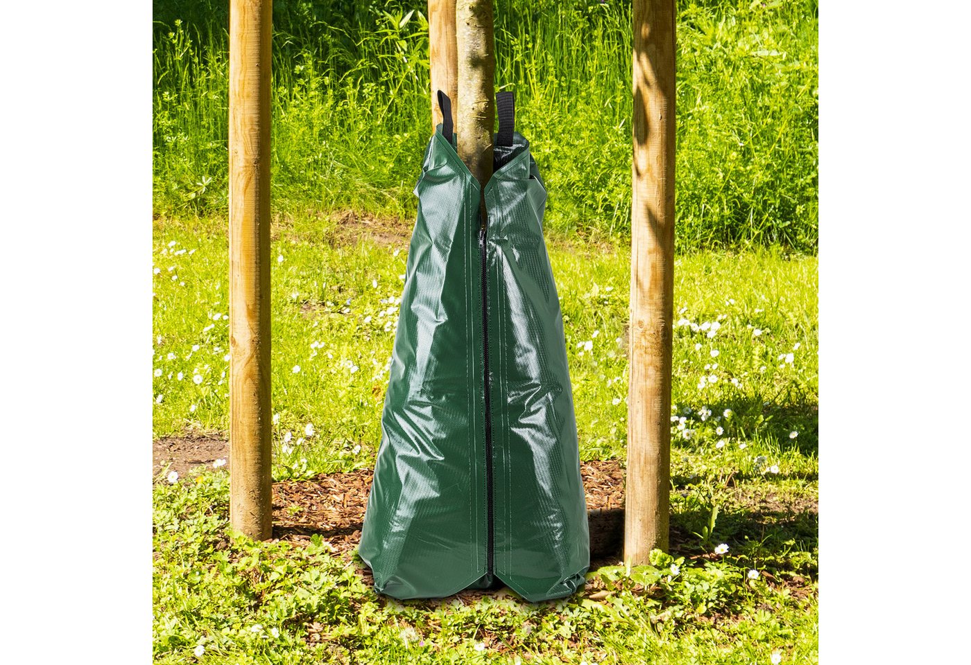 Haushalt International Bewässerungssystem Bewässerungsbeutel Bewässerungssack 75L Kunststoff, (Stück, 1-tlg., Packung), Reißverschluss, Wassersparend, Wasserabgabe, Wetterbeständig Bild 5