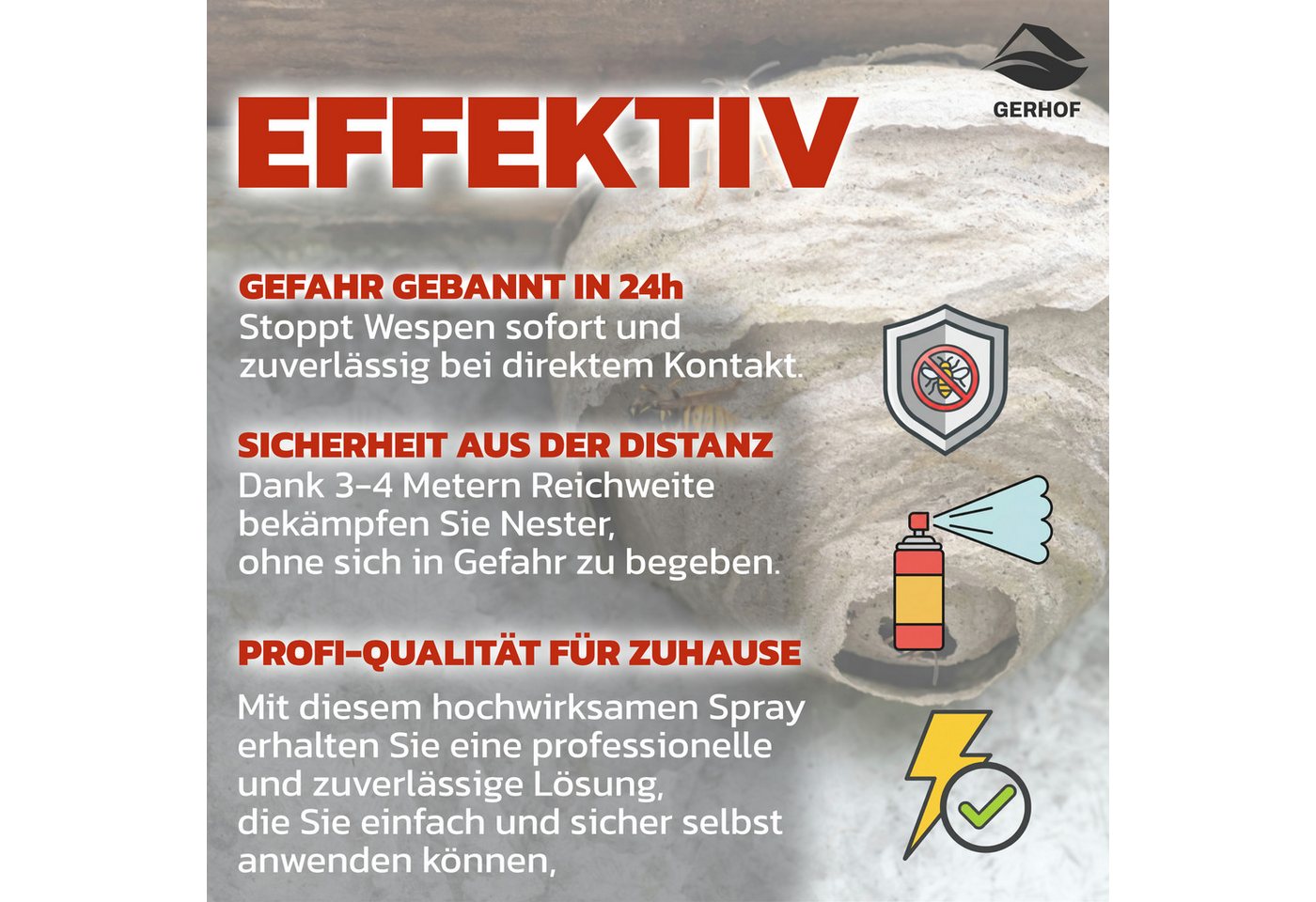 GERHOF Wespenspray gerhof, 750 ml Bild 2
