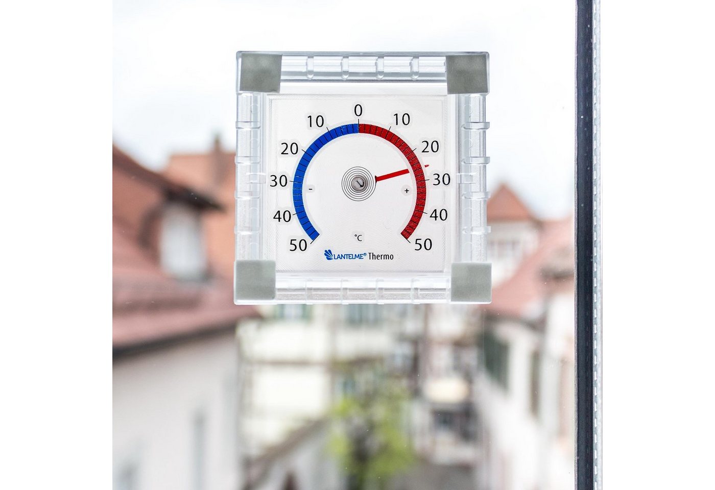 Lantelme Hygrometer und Thermometer Set Selbstklebend für Kühlschrank oder Fensterscheibe, (Spar-Set, 2-St., Asswahlmenü bitte beachten), Luftfeuchtigkeit und Temperaturmesser Set Analog Bild 3
