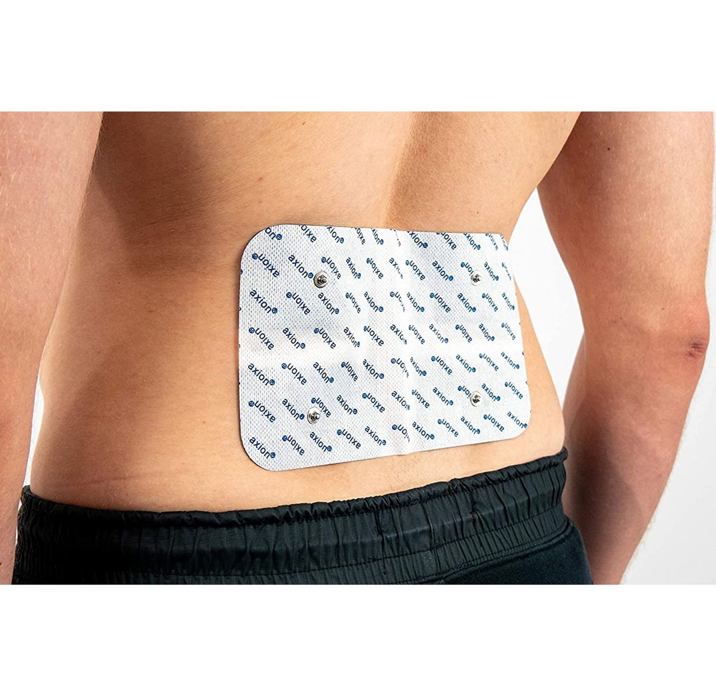 Axion Elektrodenpads passend zu Sanitas, Beurer - 20x12cm, Rückenelektrode mit 3.5mm DK, 1 St.,selbstklebende TENS EMS Elektroden für TENS EMS Geräte Bild 2