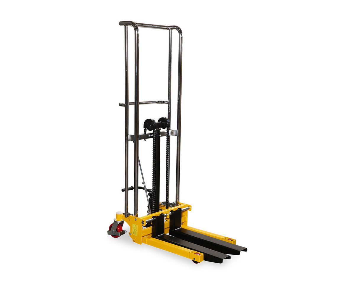 OSWALD Transportgeräte Gabelhubwagen Fahrbarer Hubtisch mit Gabeln und Plattform 400 kg, 1,5 m Hubhöhe Bild 3