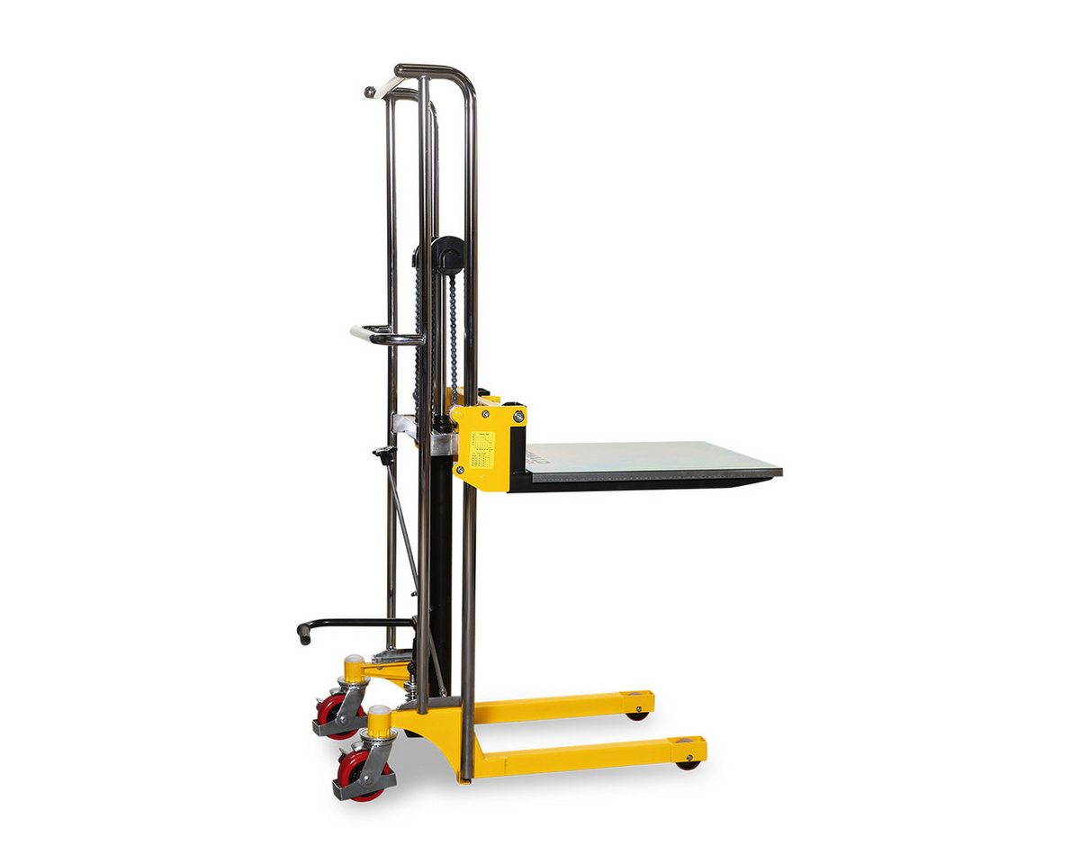 OSWALD Transportgeräte Gabelhubwagen Fahrbarer Hubtisch mit Gabeln und Plattform 400 kg, 1,5 m Hubhöhe Bild 5