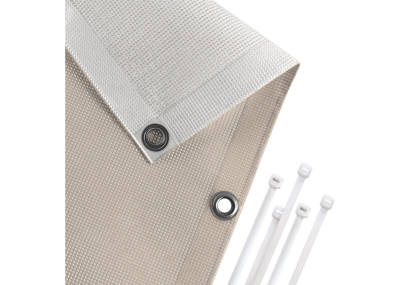 Bilderdepot24 Balkonsichtschutz Sichtschutz Balkon Einfarbig Modern Macchiato Balkonbespannung (1m bis 10m fein gelochter Sichtschutz aus Mesh für Geländern & Zäunen, Fertig geöst, inkl. Kabelbindern zur Anbringung) Sichtschutz Terrasse Balkontuch Balkonverkleidung Windschutz Terrasse Bild 2