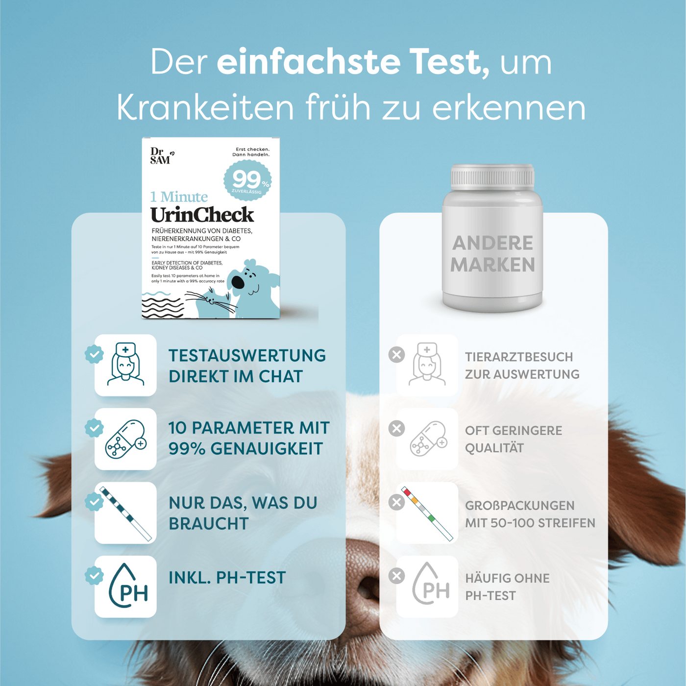 Dr. SAM Nährstoffmangeltest Dr. SAM UrinCheck – 1-Minuten Urintest für Hunde & Katzen, 1-tlg. Bild 3