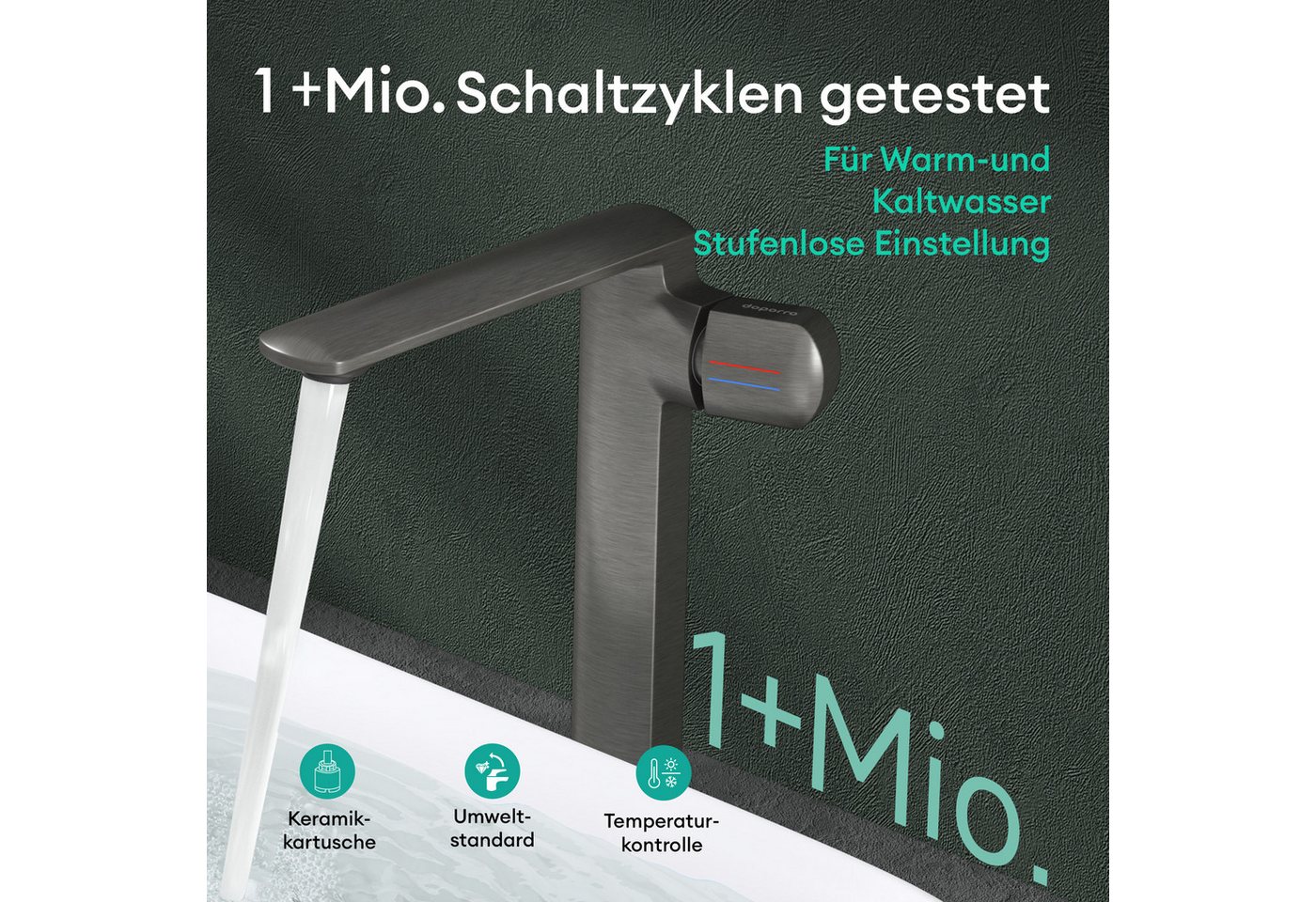 Mai & Mai Duscharmatur Armatur Wasserhahn Einhebelmischer DIN-Anschlüsse H:28.1cm WAO-1180H DIN-Anschlüsse Bild 2
