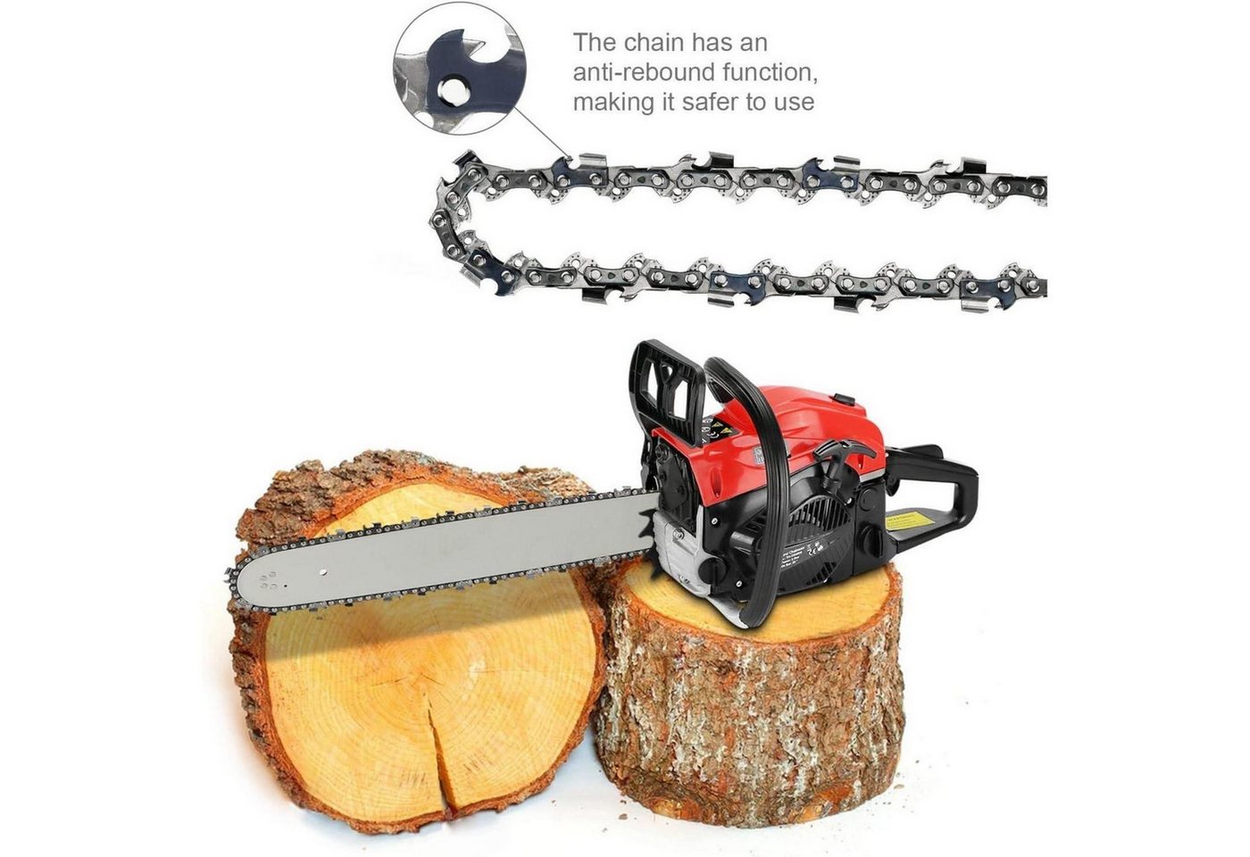 LuxusKollektion Ersatzkette Sägekette 4 Stück 35cm 3/8 1,3mm 52TG 1.3mm Treibgliedstärke Bild 2