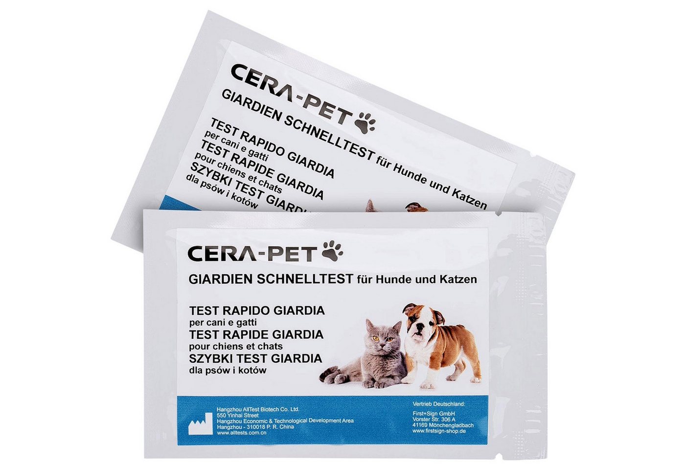 Cera-Pet Darmparasiten-Test Giardien Schnelltest für Hund und Katze, 2-tlg.