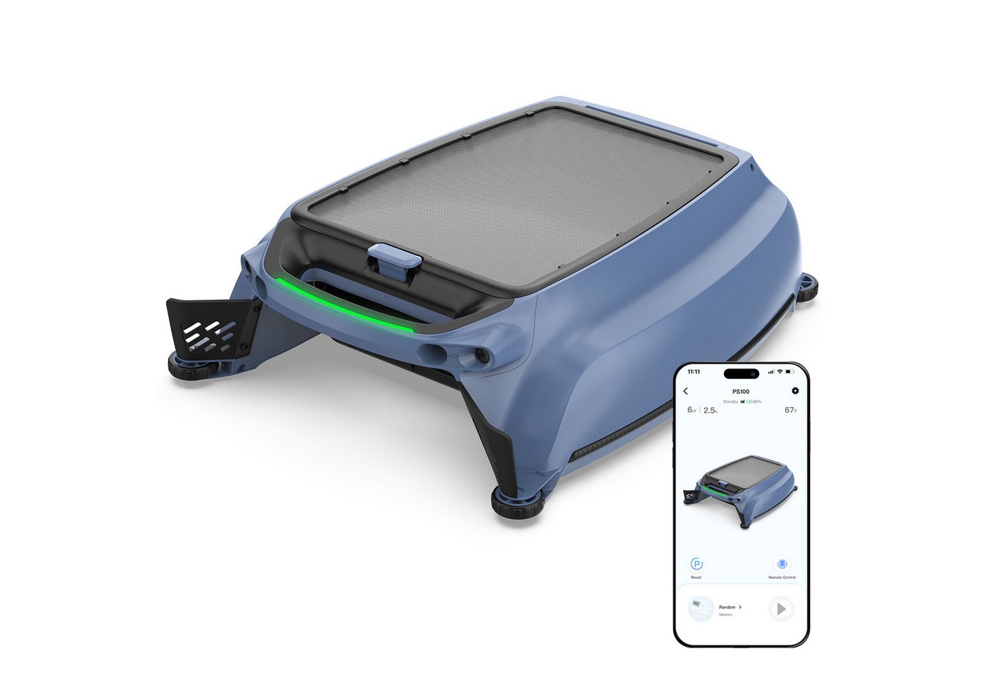 AIRROBO Poolroboter SP200 poolroboter akku,Solar Skimmer Roboter Poolreiniger, (Packung, automatische Oberflächenreinigung, Hinderniserkennung), zwei Ladeoptionen, App-Steuerung rund um die Uhr Bild 3