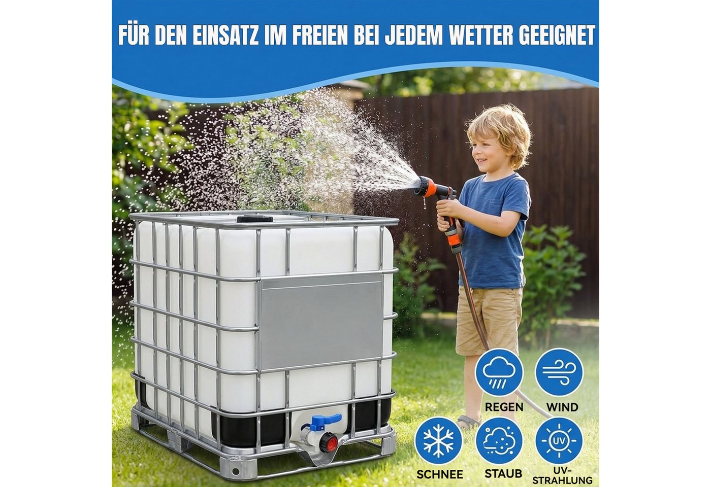 JOYOLEDER Absperrventil IBC Wassertankadapter, DN40/DN50 IBC Absperrhahn Auslaufhahn, (Klappenhahn mit Aluminium-Überwurfmutter, für 1000L IBC Container, Wassertank, Regentonne)