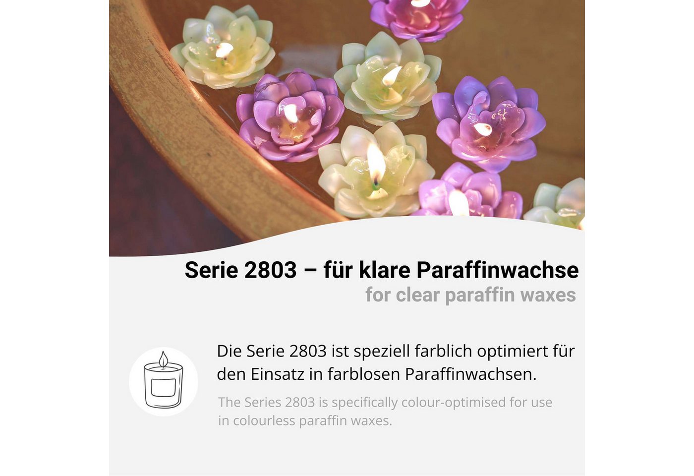 DistrEbution Kerzenmalfarbe Kerzenfarben Wachsfarbe zum Durchfärben von Kerzen Serie 2803 Bild 3