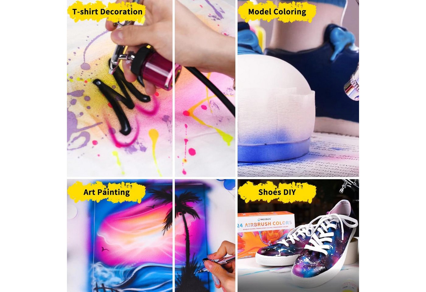 TSE Acrylfarbe MEEDEN Airbrush Farben 24er – Perfekte Farben