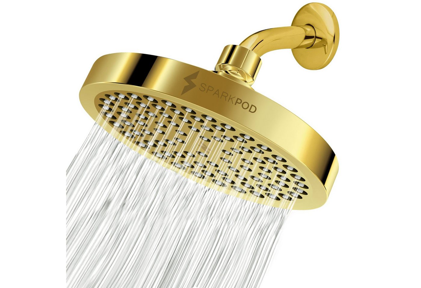 sparkpod Regenduschkopf Luxus XL Hochdruck Duschkopf Regendusche Anti-Kalk Düsen Spa-Feeling, (Hochdruck-Regendusche mit 90 Anti-Kalk-Düsen, einfache Montage, 4-tlg., Hochdruck-Wasserdurchfluss, modernes Design, langlebiges Material), Hochdruck-Duschkopf mit Anti-Kalk-Düsen werkzeugfreier Installation. Bild 4