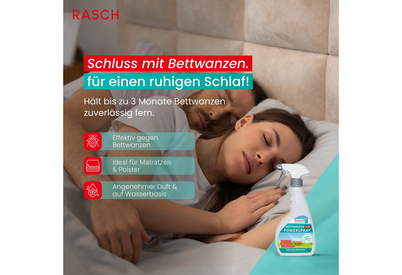 Rasch Insektenspray Insektenspray Rasch Home Defender - Bettwanzen Stop Power Spray-500 ml, 500 ml, 1-St., 500 ml