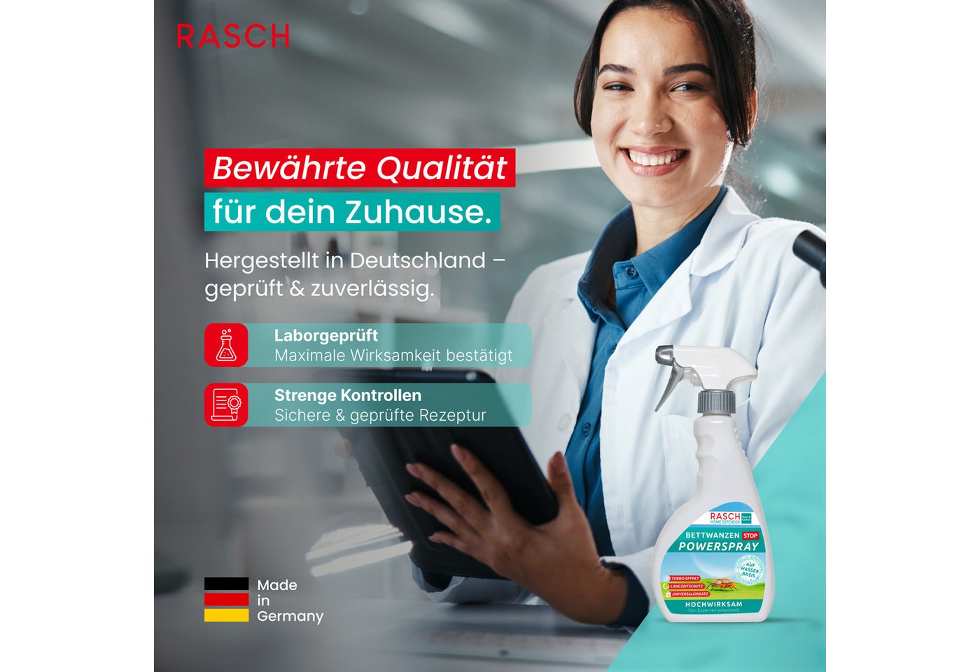 Rasch Insektenspray Insektenspray Rasch Home Defender - Bettwanzen Stop Power Spray-500 ml, 500 ml, 1-St., 500 ml Bild 4