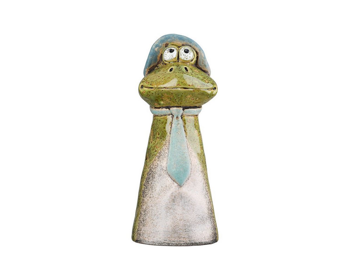MF Gartenfigur Zaunfiguren Lilly & Max Froschpaar Keramik Grün 22 cm, (2 St) Bild 4