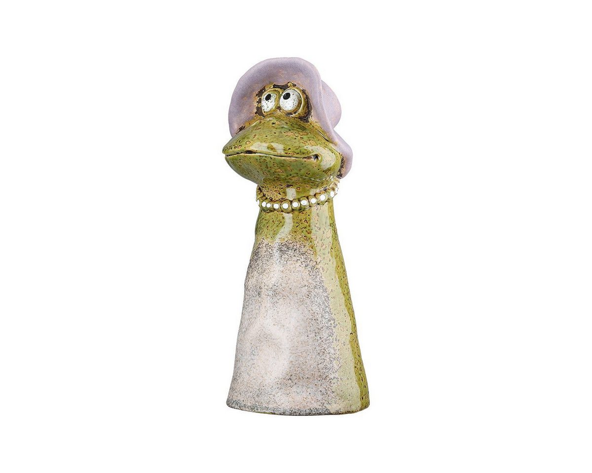 MF Gartenfigur Zaunfiguren Lilly & Max Froschpaar Keramik Grün 22 cm, (2 St) Bild 5